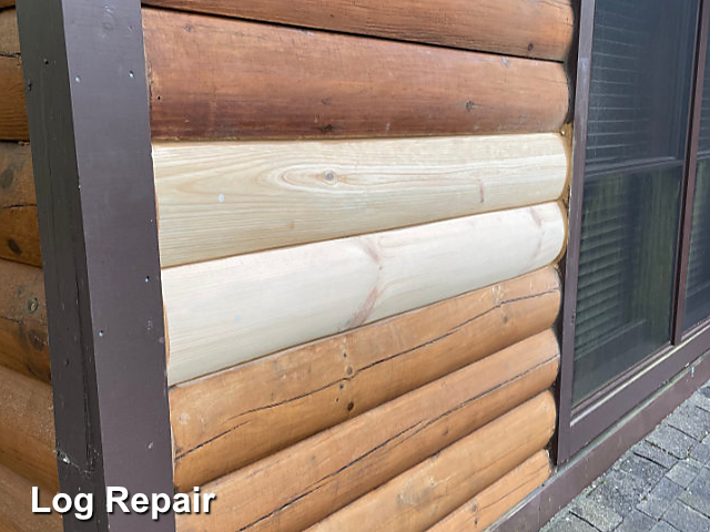 Log home restoration in Roseland, VA