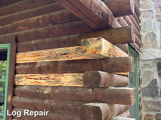 Log home restoration in Semora, NC