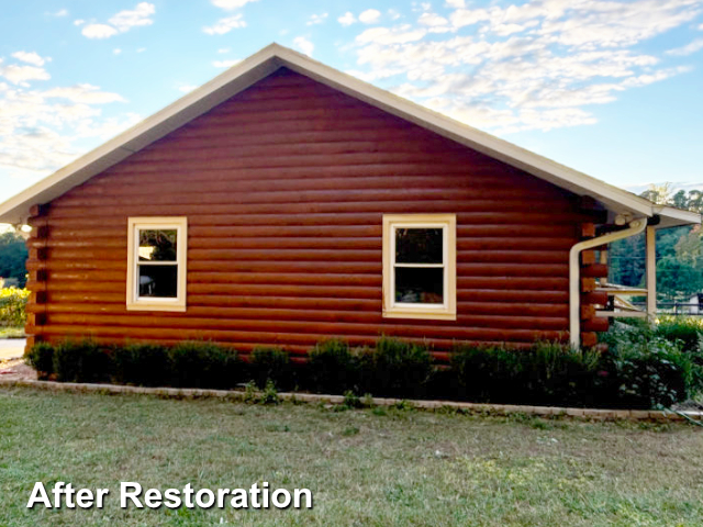 Log home restoration in Spring Hope, NC