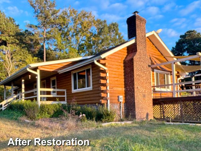 Log home restoration in Spring Hope, NC