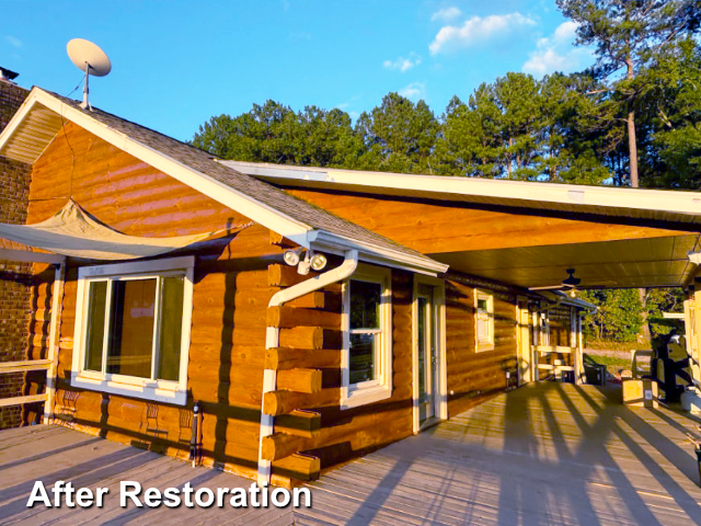 Log home restoration in Spring Hope, NC