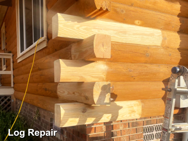 Log home restoration in Spring Hope, NC