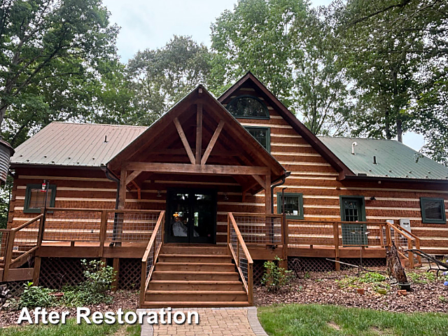 Log home restoration in Walnut Cove, NC
