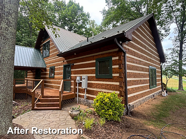 Log home restoration in Walnut Cove, NC
