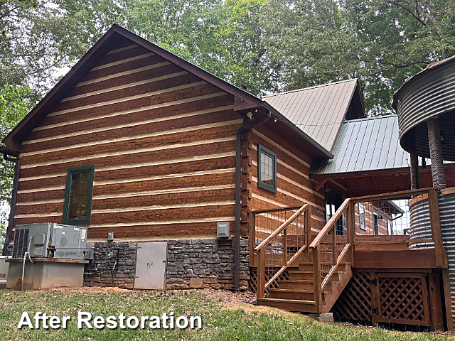 Log home restoration in Walnut Cove, NC
