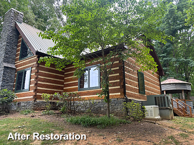 Log home restoration in Walnut Cove, NC