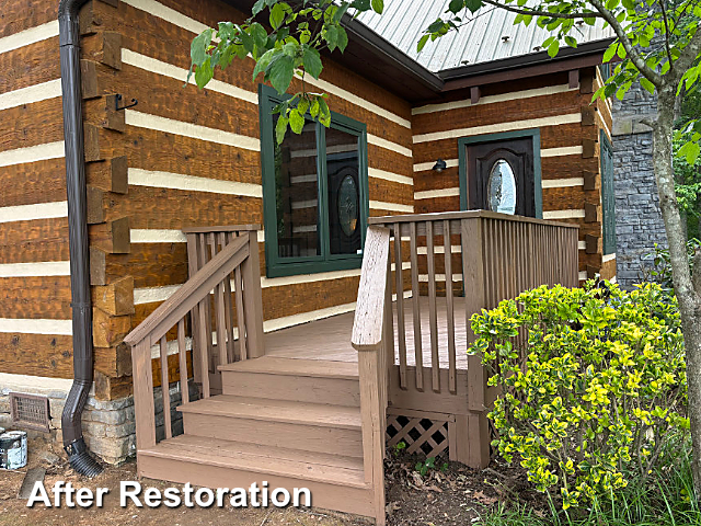 Log home restoration in Walnut Cove, NC