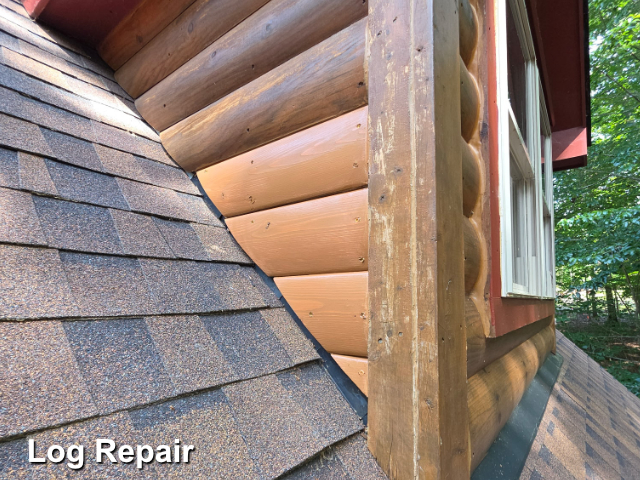 Log home restoration in Waxhaw,NC