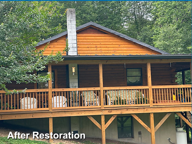 Log home restoration in Yanceyville, NC